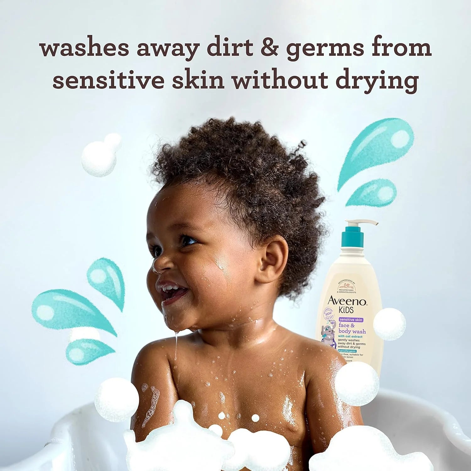 Kids Sensitive Skin Face & Body Wash With Oat Extract - 532Ml