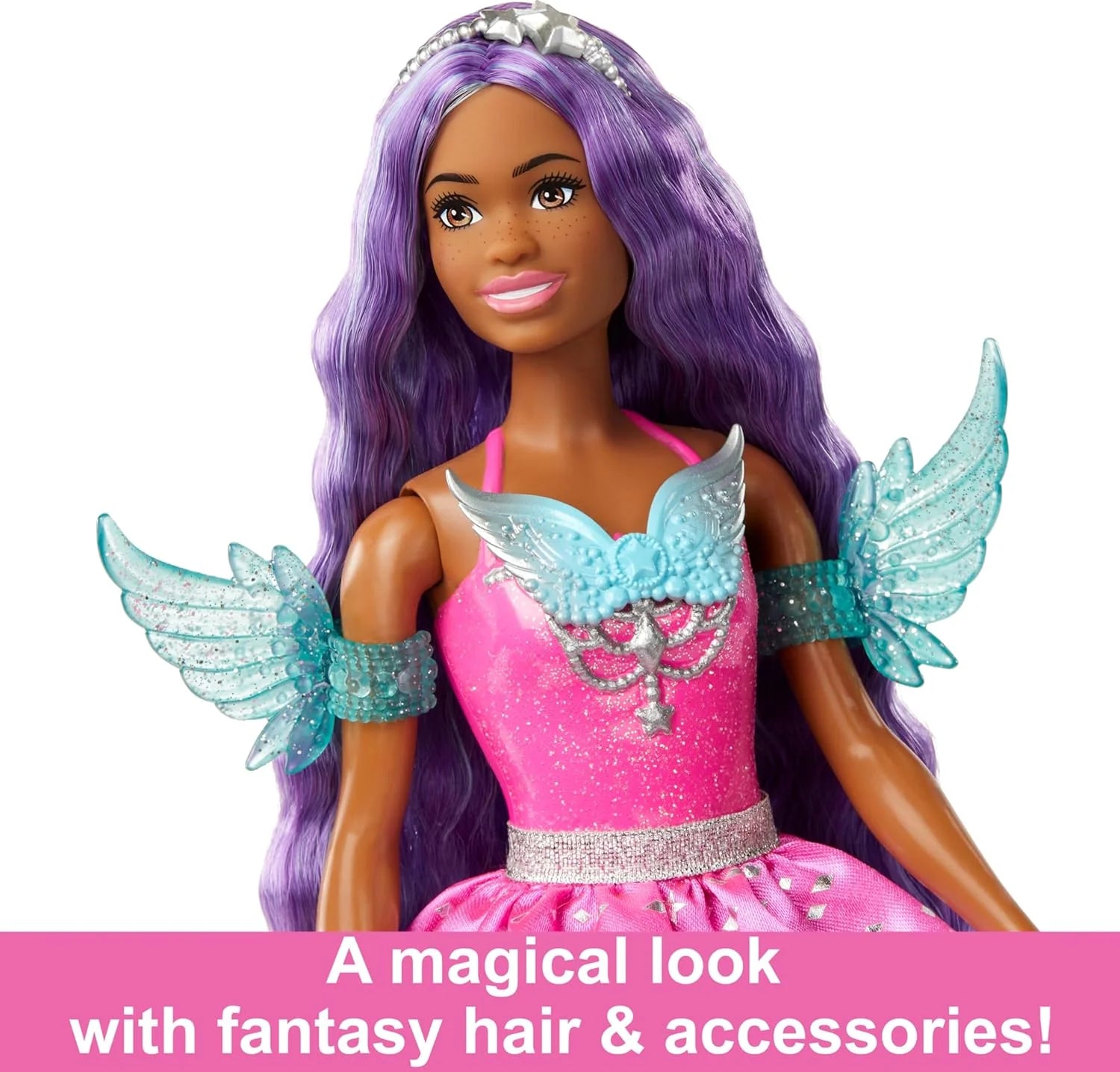 Barbie 7-Inch Long Hair Brooklyn Doll With 2 Fantasy Pets & Dress, From A Touch Of Magic
