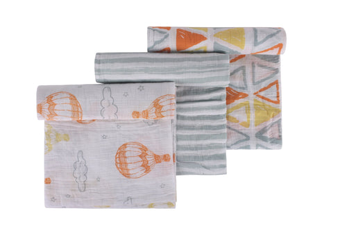 Abracadabra Swaddles (Set Of 3) - Hot Air Balloon