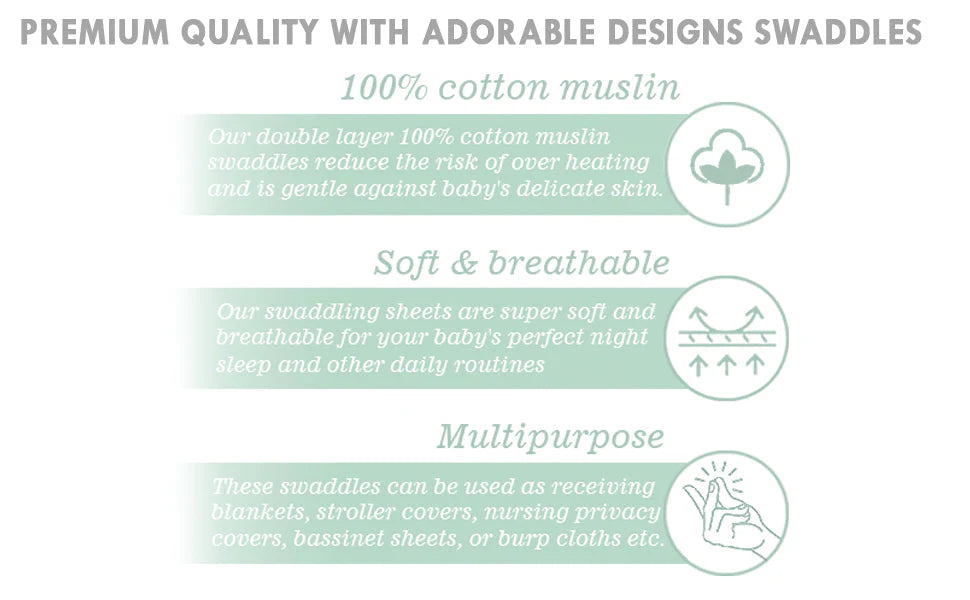 Abracadabra Swaddles (Set Of 3) - Hot Air Balloon