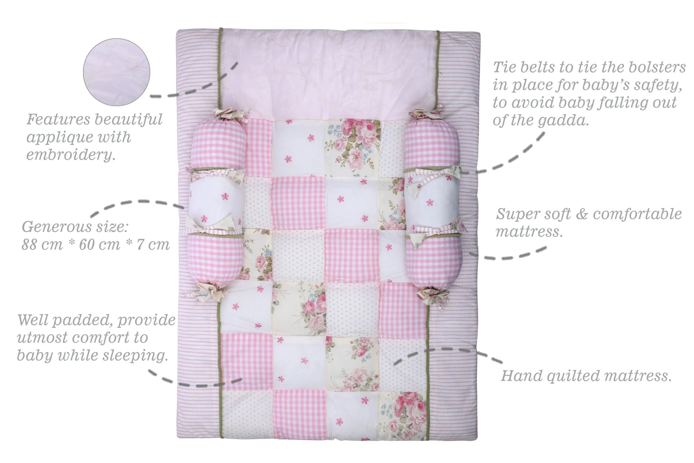 Abracadabra Gadda Set With Two Bolsters - Vintage