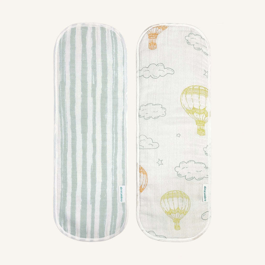 Abracadabra Muslin Burp Pad - Hot Air Balloon