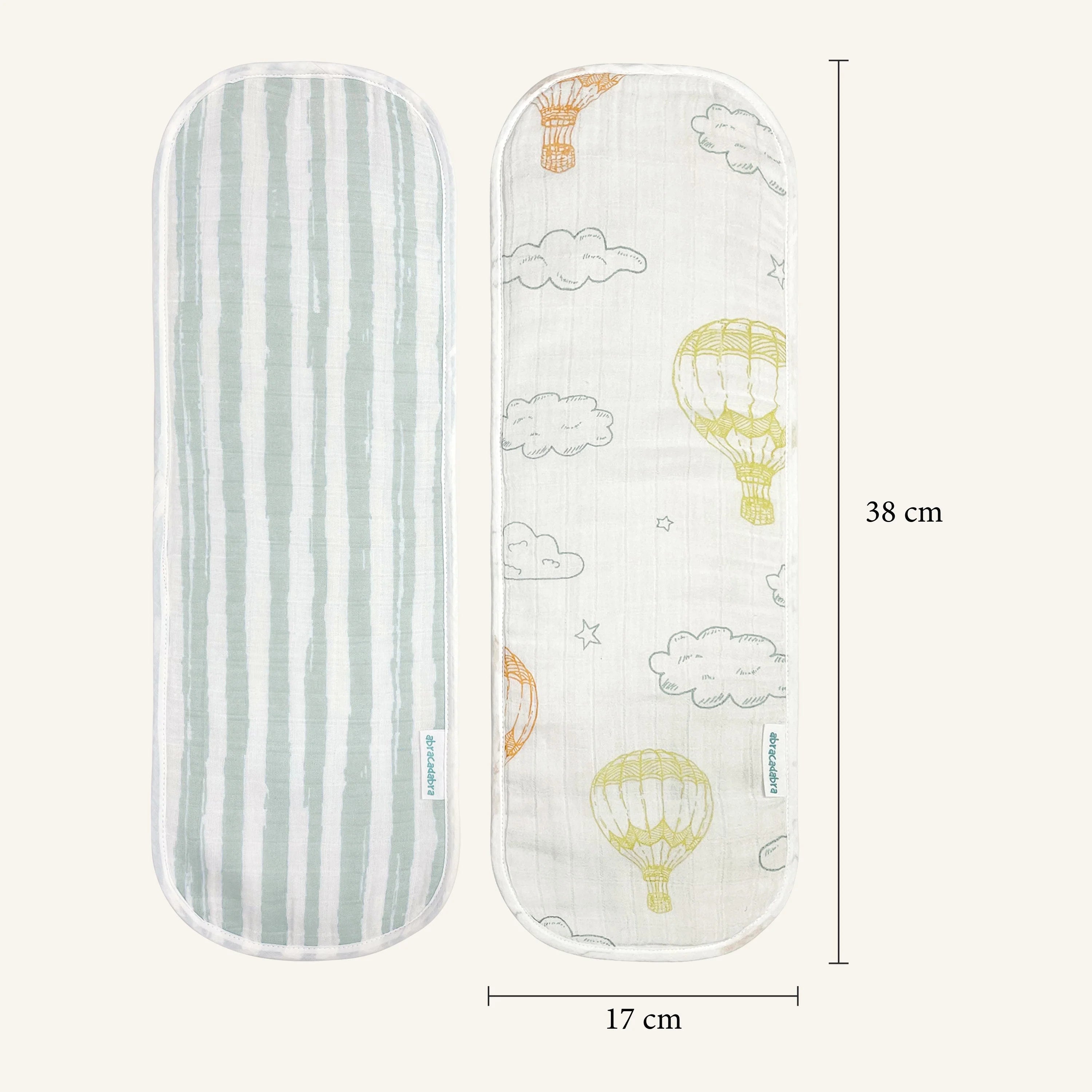 Abracadabra Muslin Burp Pad - Hot Air Balloon