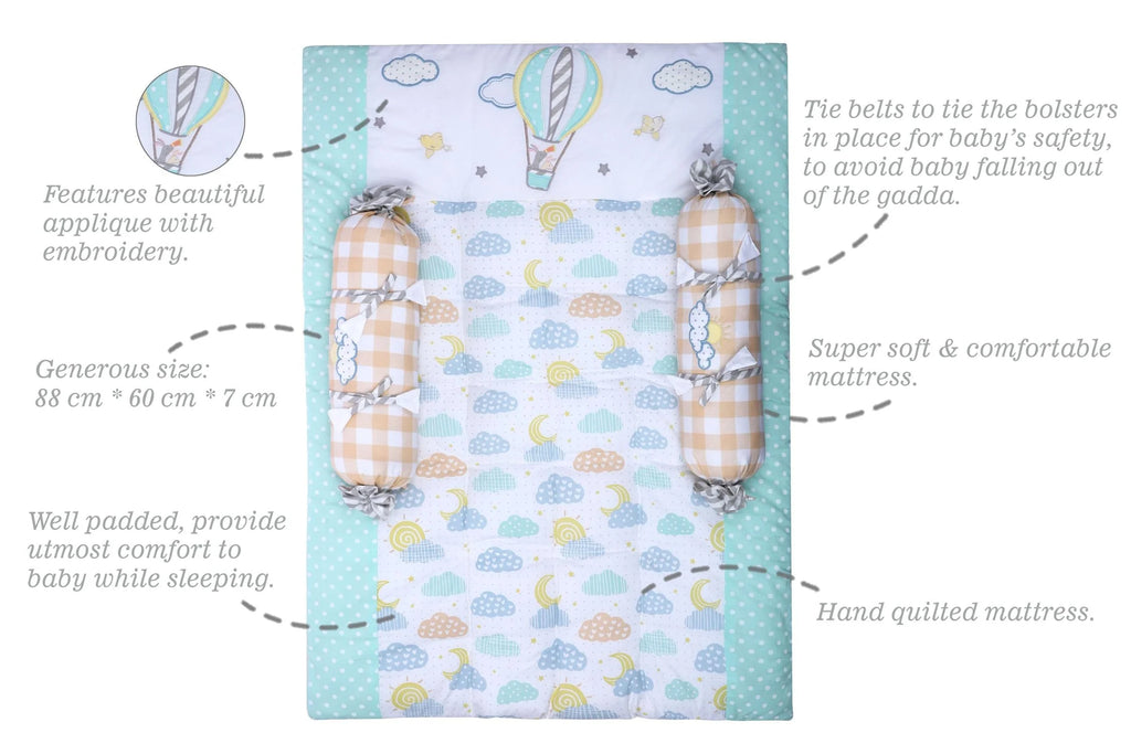 Abracadabra Gadda Set With Two Bolsters - Lost In Clouds