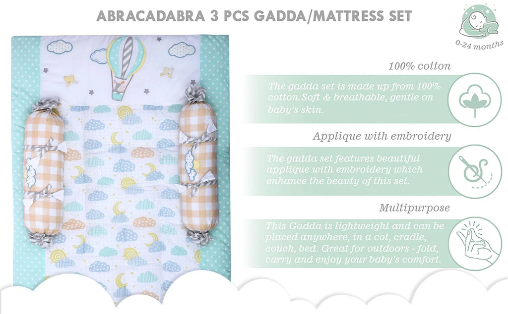 Abracadabra Gadda Set With Two Bolsters - Lost In Clouds