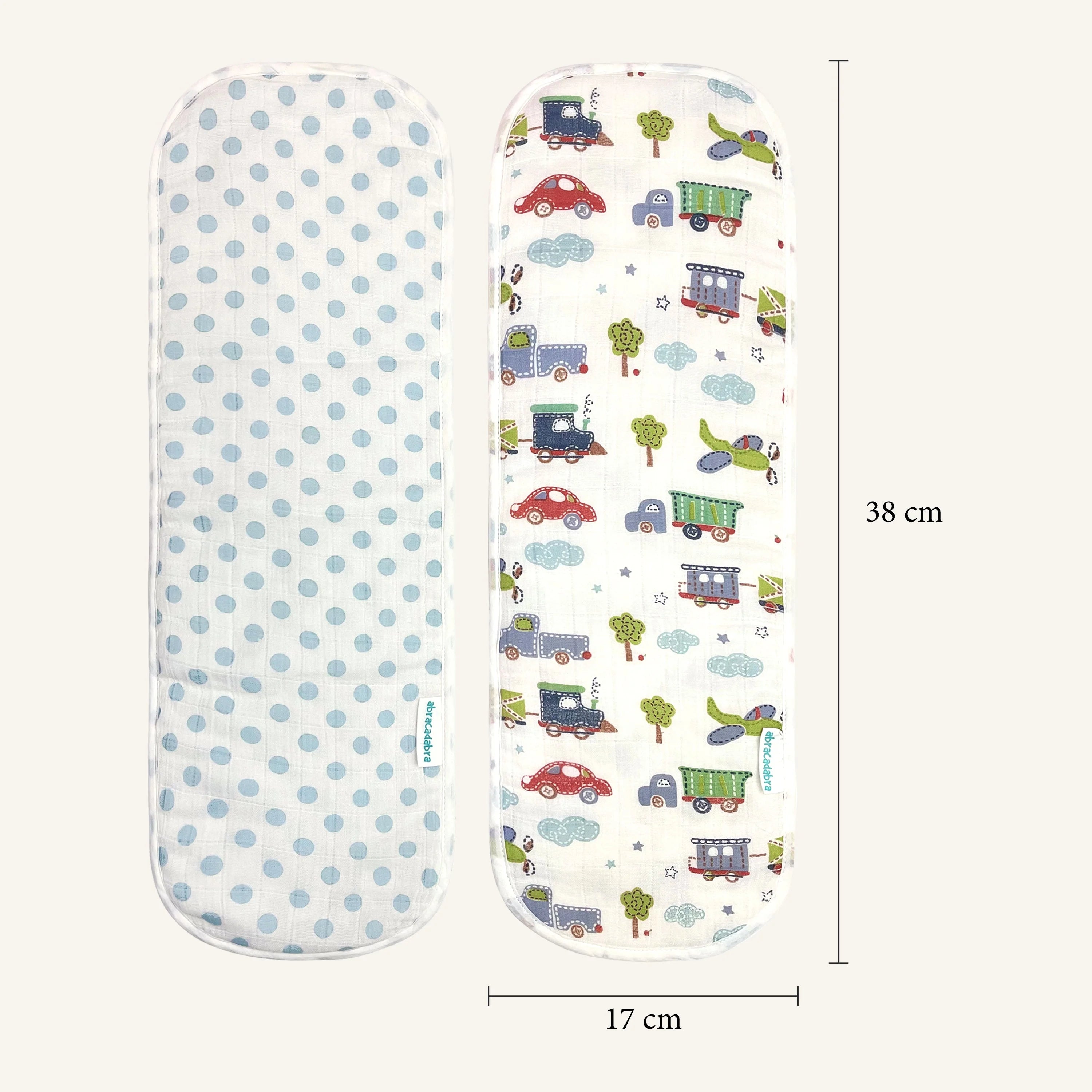Abracadabra Muslin Burp Pad - Transport