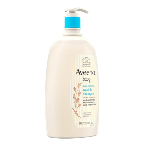 Baby Daily Moisture Wash & Shampoo - 976 ml