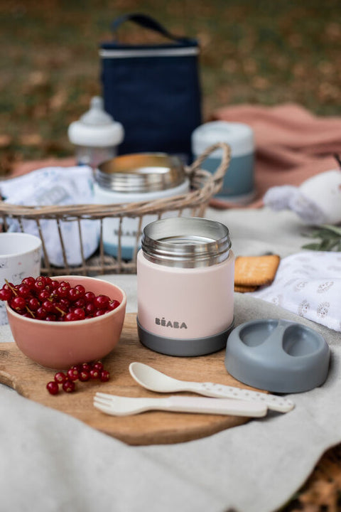 Stainless Steel Insulated Food Jar - Isothermal Portion 300 ml-Light Pink