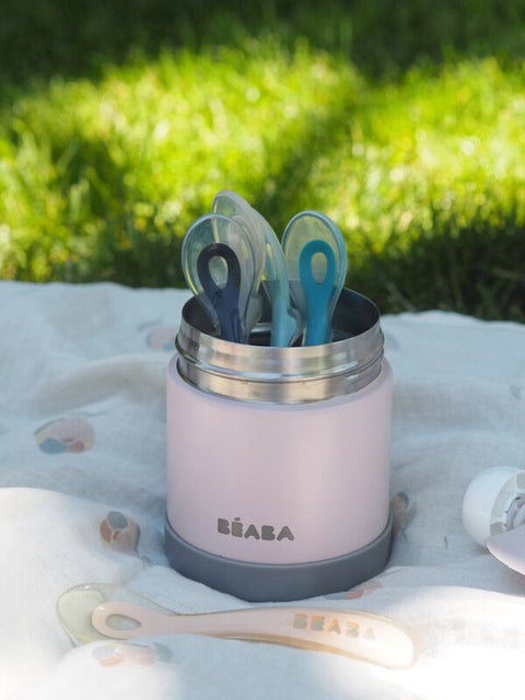 Stainless Steel Insulated Food Jar - Isothermal Portion 300 ml-Light Pink