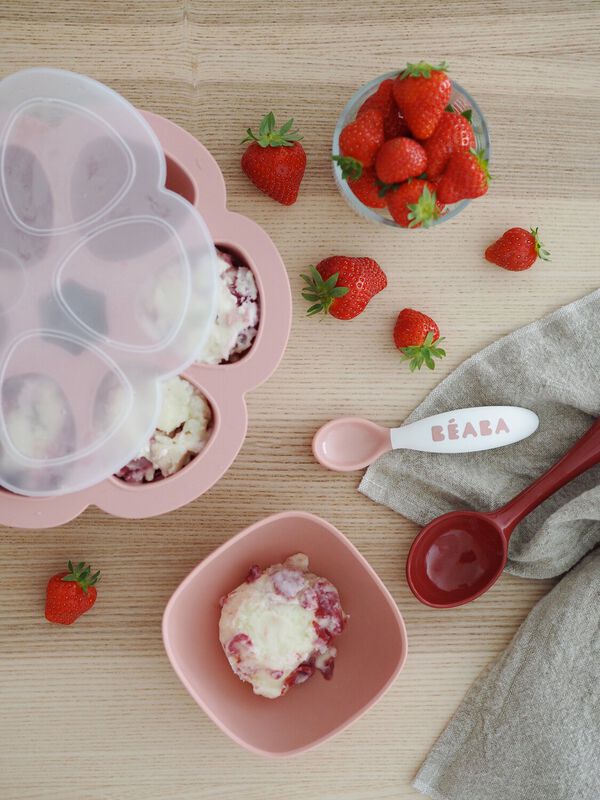2nd stage ergonomic cutlery set 2 pieces - Vintage Pink