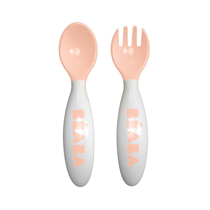 2nd stage ergonomic cutlery set 2 pieces - Vintage Pink