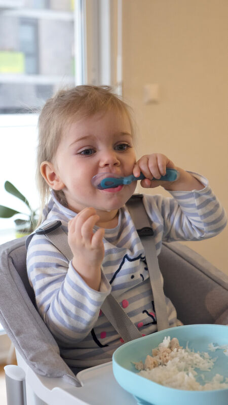 Silicone Suction Plate - Light Blue