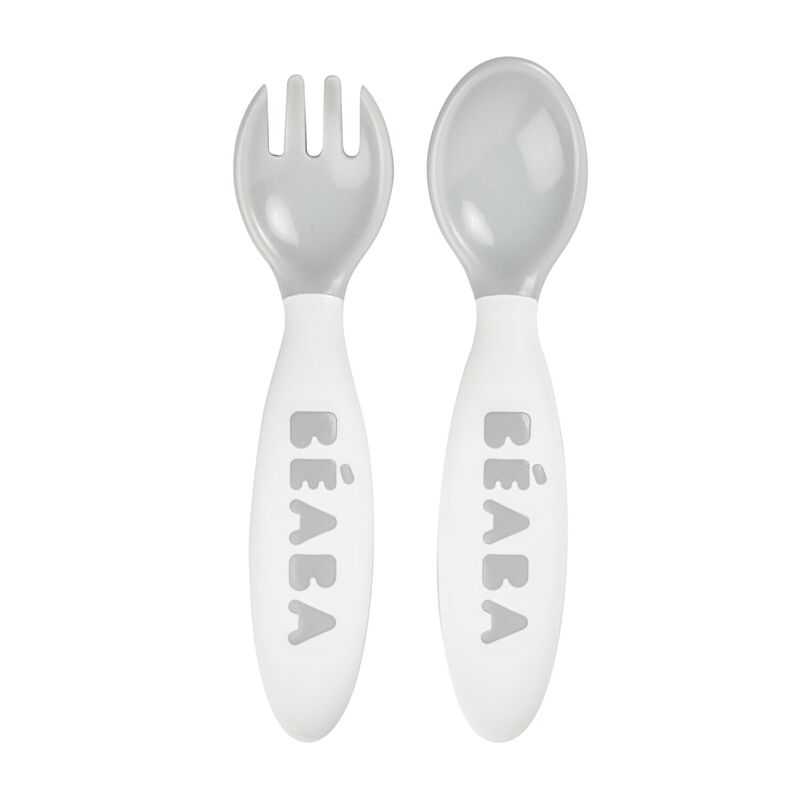 2nd stage ergonomic cutlery set 2 pieces - Light Mist