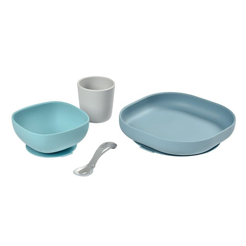 4-piece silicone dinner set jungle
