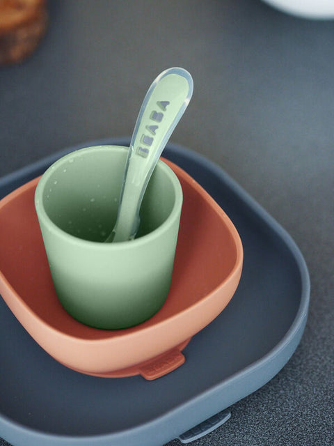 4-piece silicone dinner set mineral