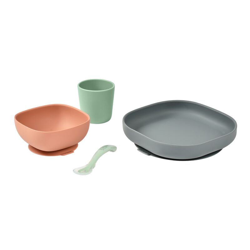 4-piece silicone dinner set mineral