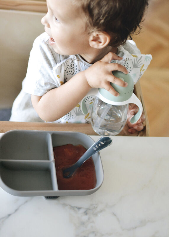 Divided silicone plate - Mineral Grey