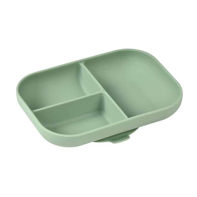 Divided silicone plate - Sage Green