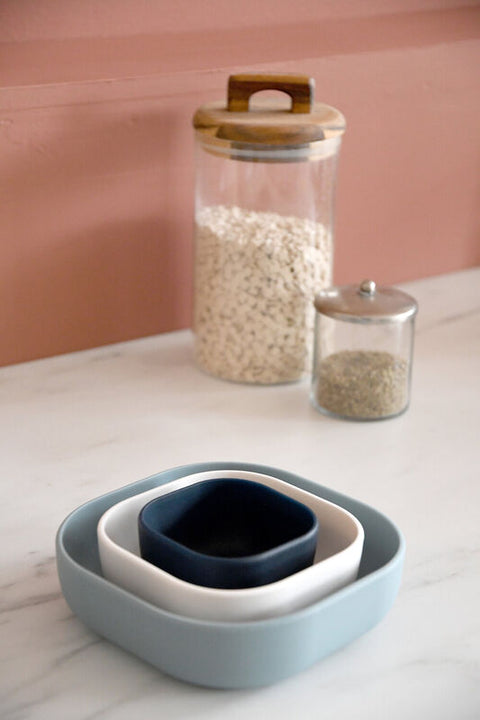Silicone 3 piece nesting bowl set -Night Blue