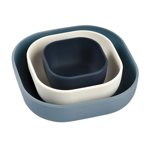 Silicone 3 piece nesting bowl set -Night Blue