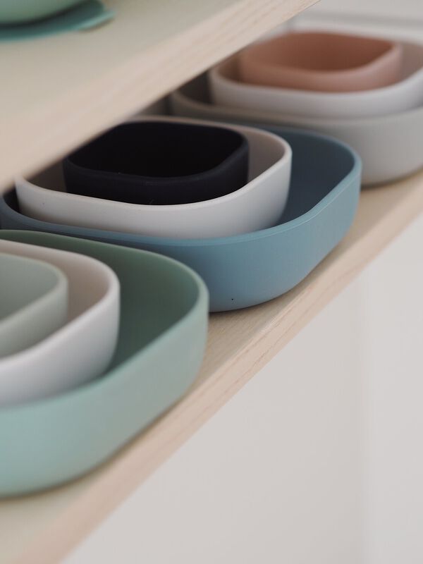 Silicone 3 piece nesting bowl set - Sage Green