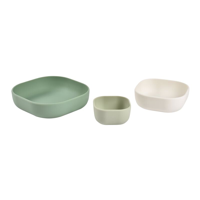 Silicone 3 piece nesting bowl set - Sage Green