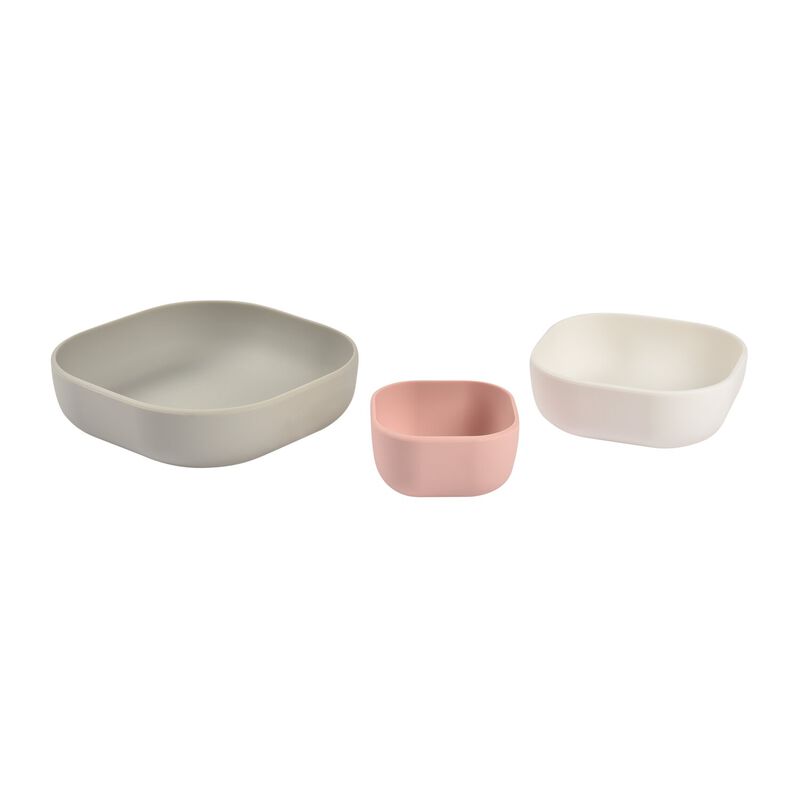 Silicone 3 piece nesting bowl set -Velvet Grey