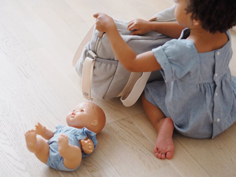 Paris Changing Baby Diaper Bag - Pearl Grey