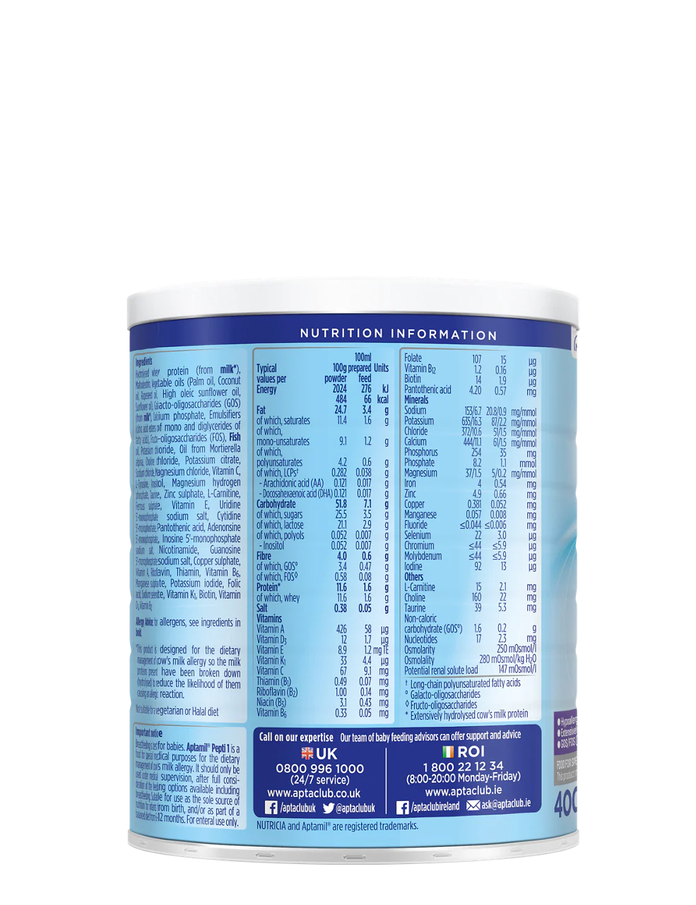 Pepti 1 400g Tin Extensively Hydrolysed Formula