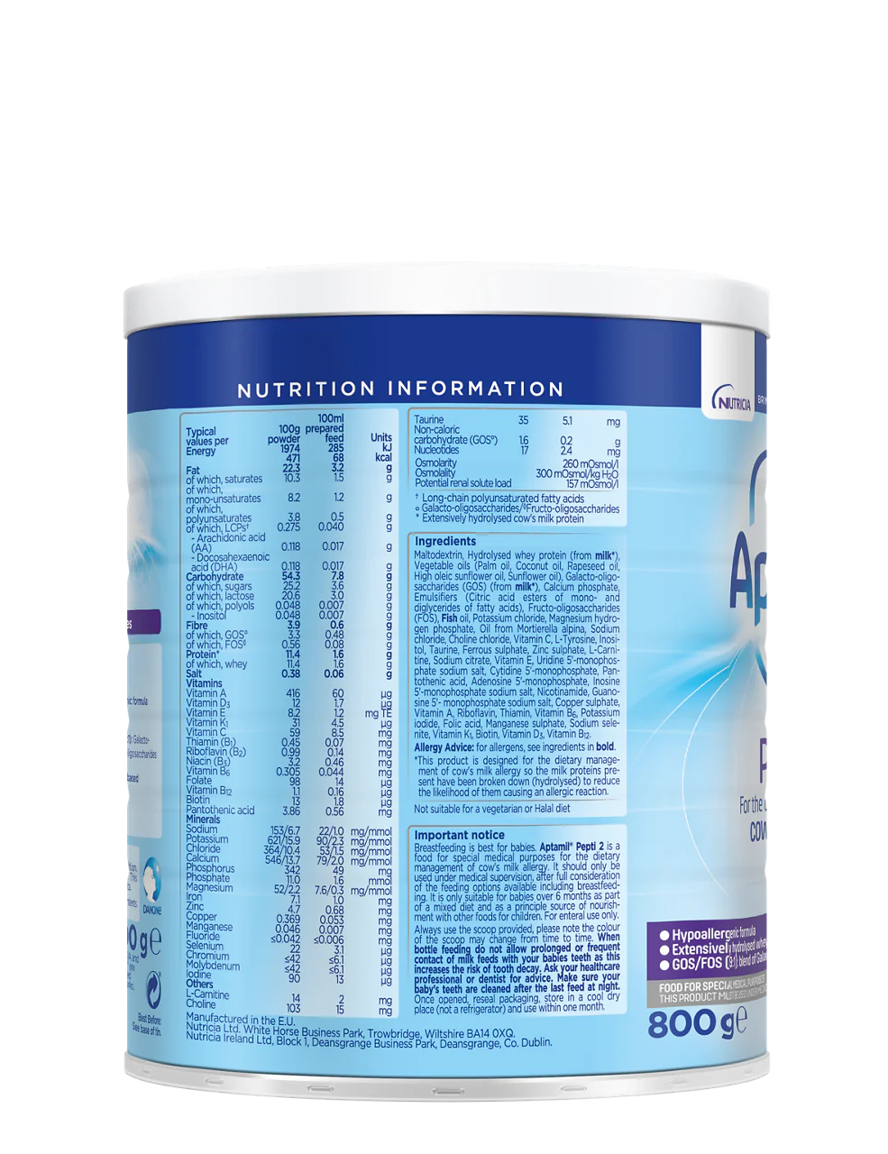 Pepti 2 400g Tin Extensively Hydrolysed Formula