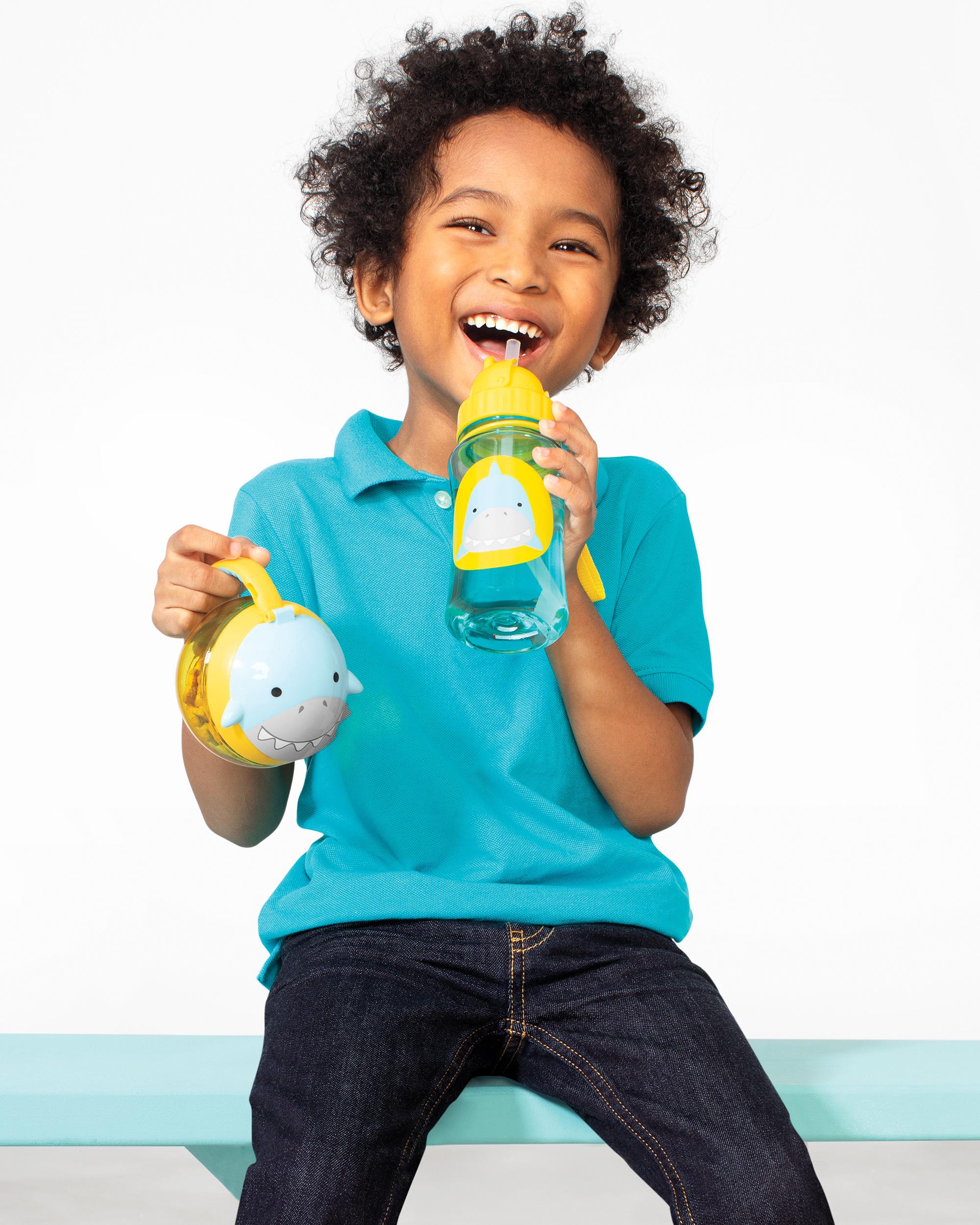 Zoo Back To School Straw Bottle Shark - Sipper