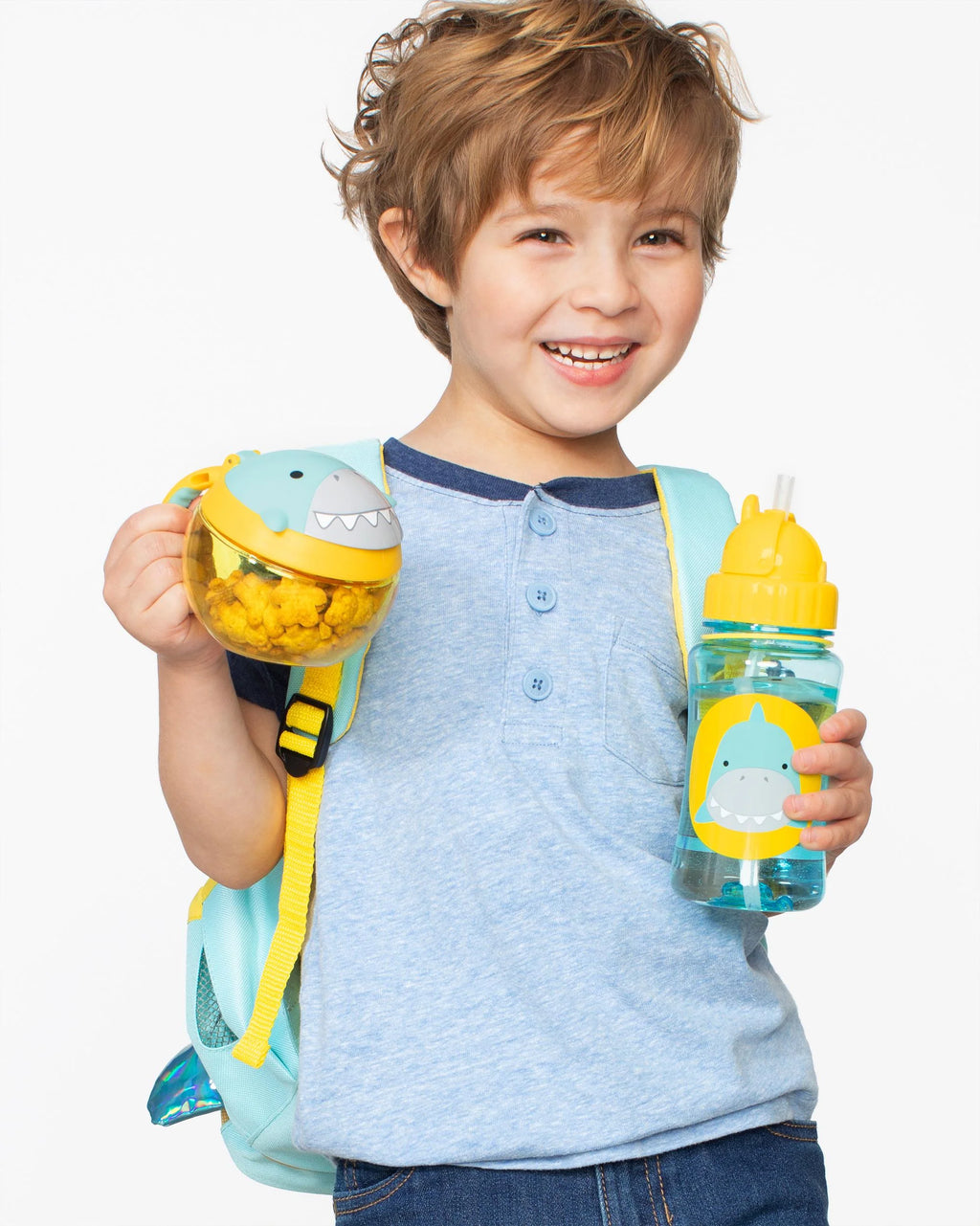 Zoo Back To School Straw Bottle Shark - Sipper