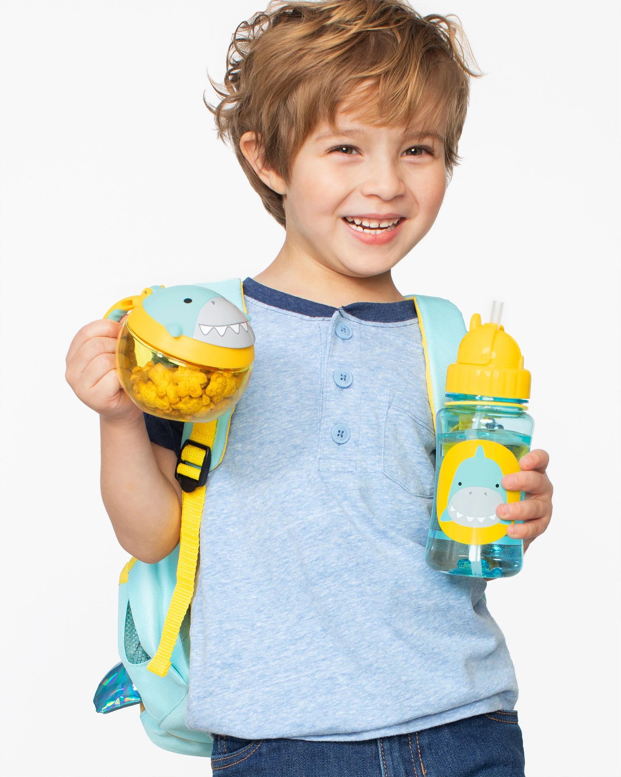 Zoo Back To School Straw Bottle Shark - Sipper