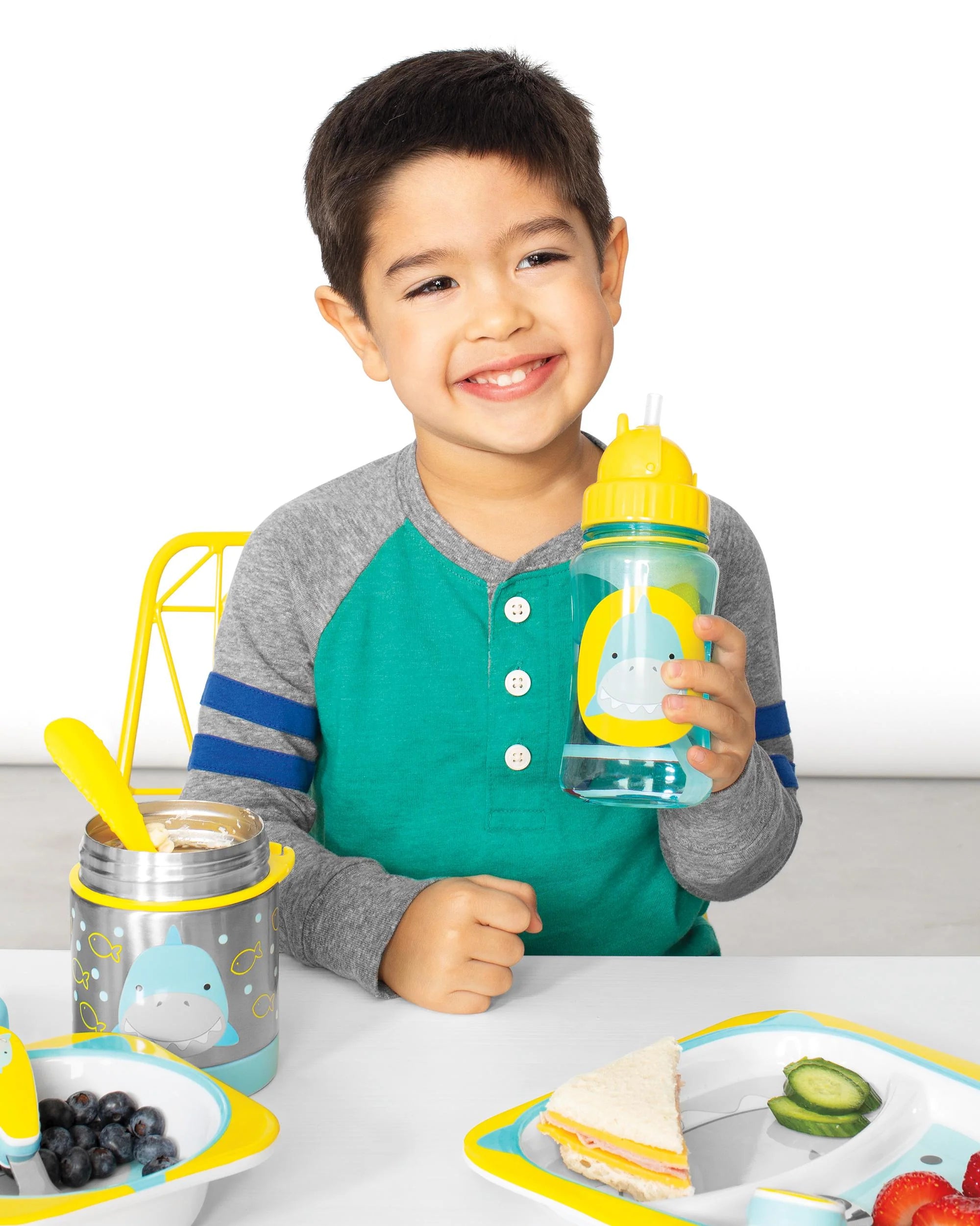 Zoo Back To School Straw Bottle Shark - Sipper