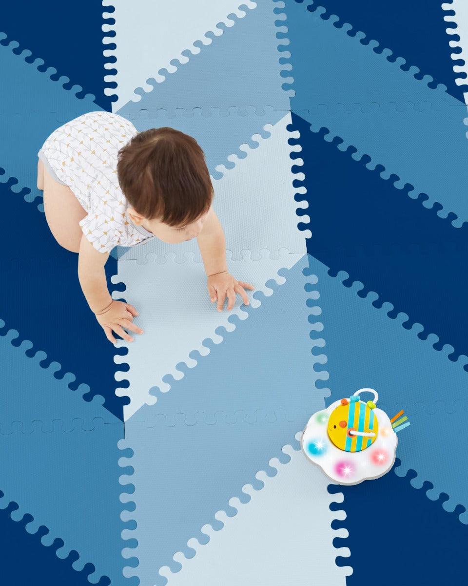 Playspot Geo Playgym & Mats Blue-Ombre - Playmats For Ages 0-2 Years
