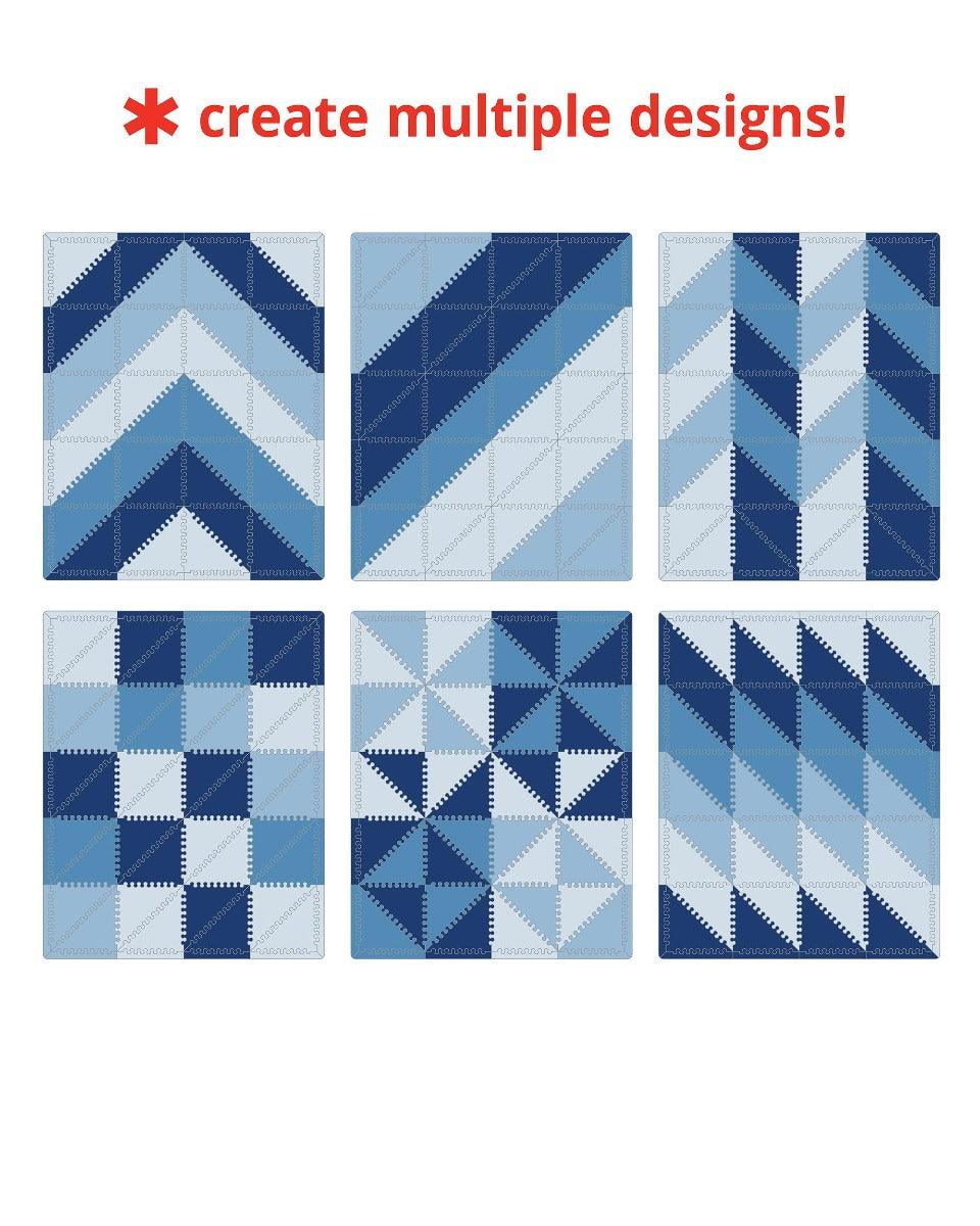 Playspot Geo Playgym & Mats Blue-Ombre - Playmats For Ages 0-2 Years