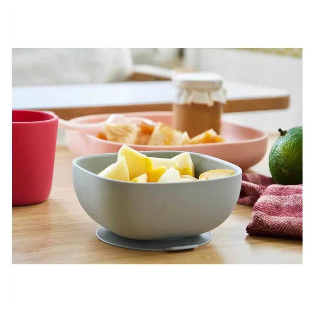 Silicone Suction Bowl - Grey