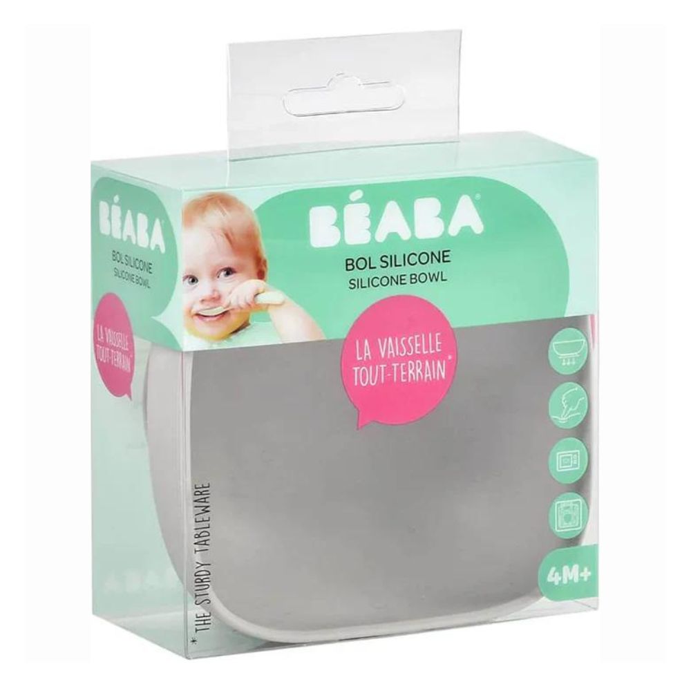 Silicone Suction Bowl - Grey