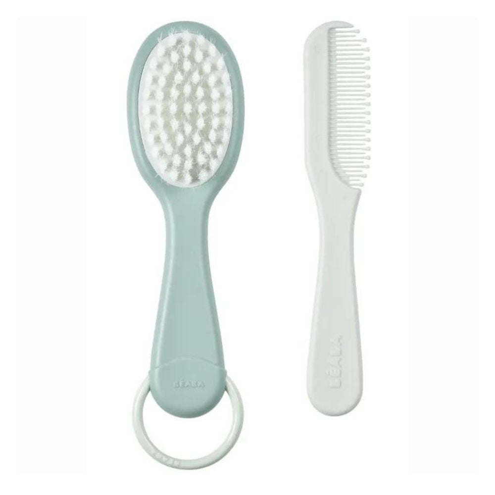 Baby Brush and Comb Set - Green Blue