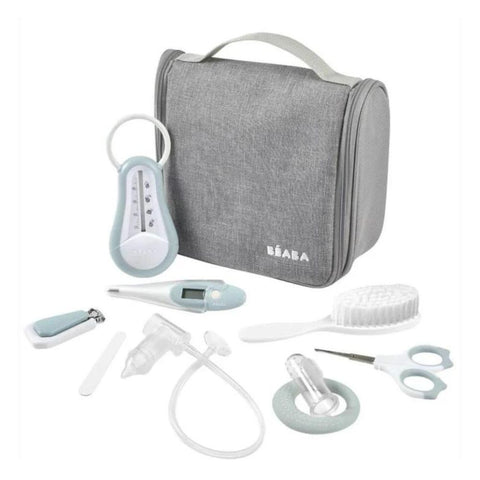 Grooming Kit - Hanging Toiletry Pouch with 9 Accessories - Blue