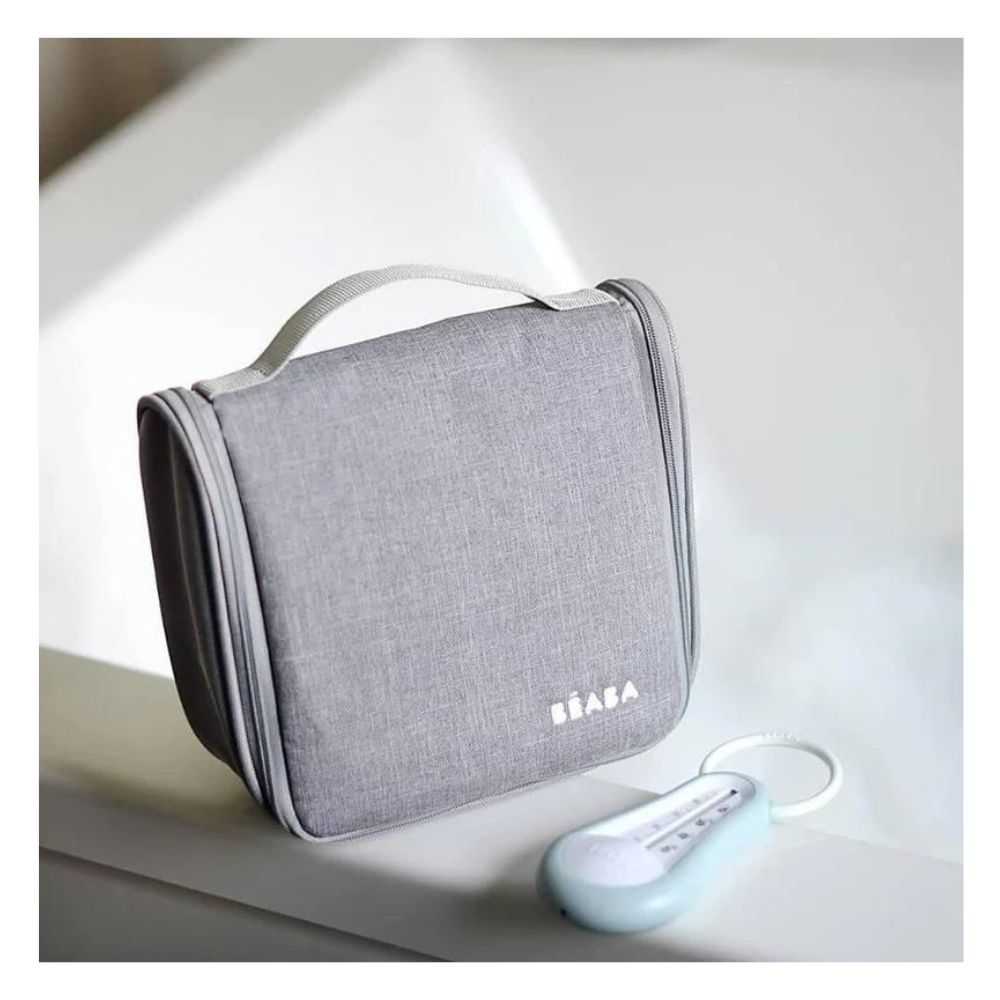 Grooming Kit - Hanging Toiletry Pouch with 9 Accessories - Blue