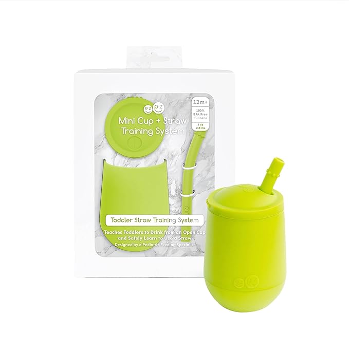 Mini Cup + Straw Training System for Toddlers - Lime