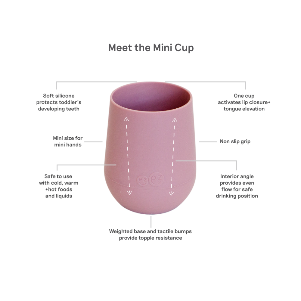 Mini Cup + Straw Training System for Toddlers - Blush