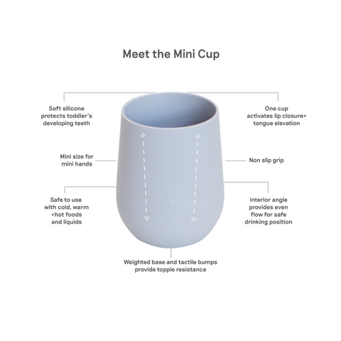 Mini Cup + Straw Training System for Toddlers - Pewter