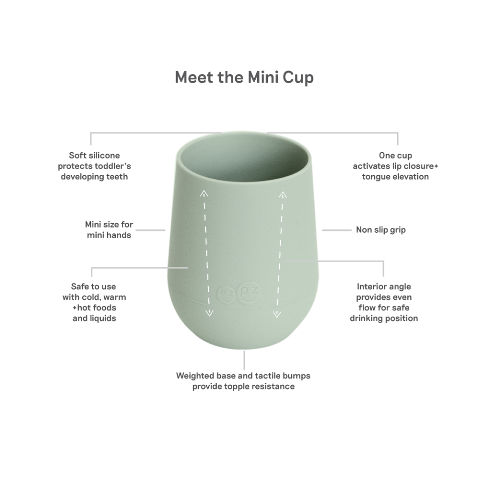 Mini Cup + Straw Training System for Toddlers - Sage
