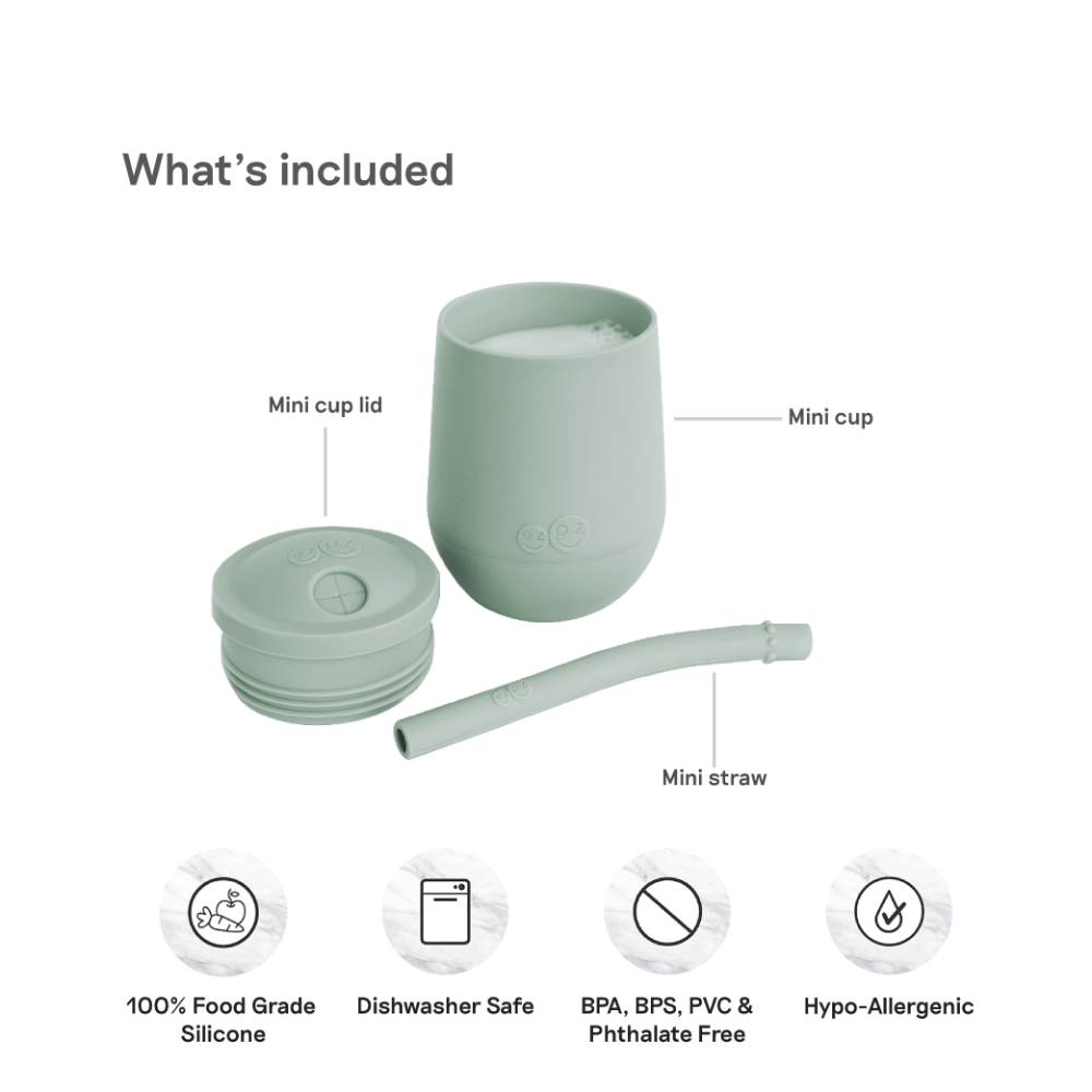Mini Cup + Straw Training System for Toddlers - Sage