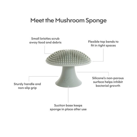 Mushroom Sponge for Washing - Sage
