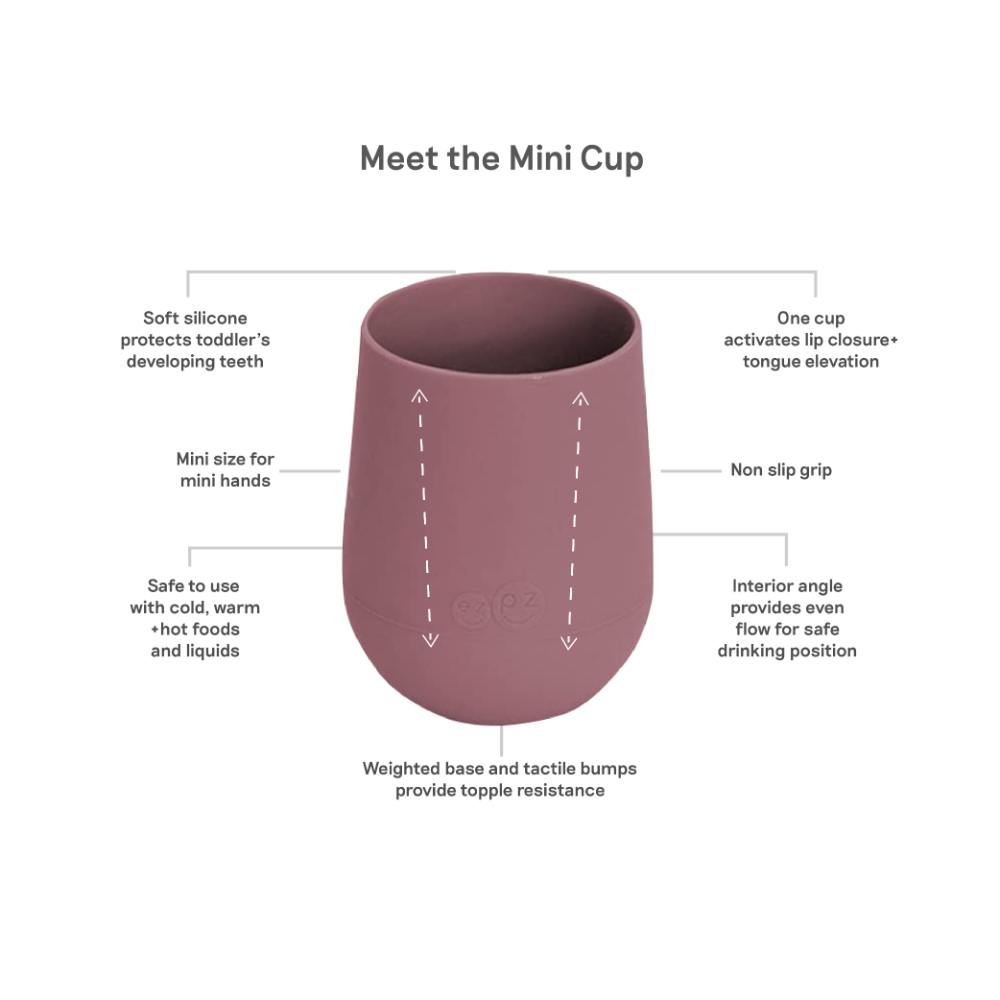 Mini Cup + Straw Training System for Toddlers - Mauve