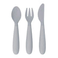 Happy Utensils for Preschoolers (Spoon, Fork & Knife) - Pewter