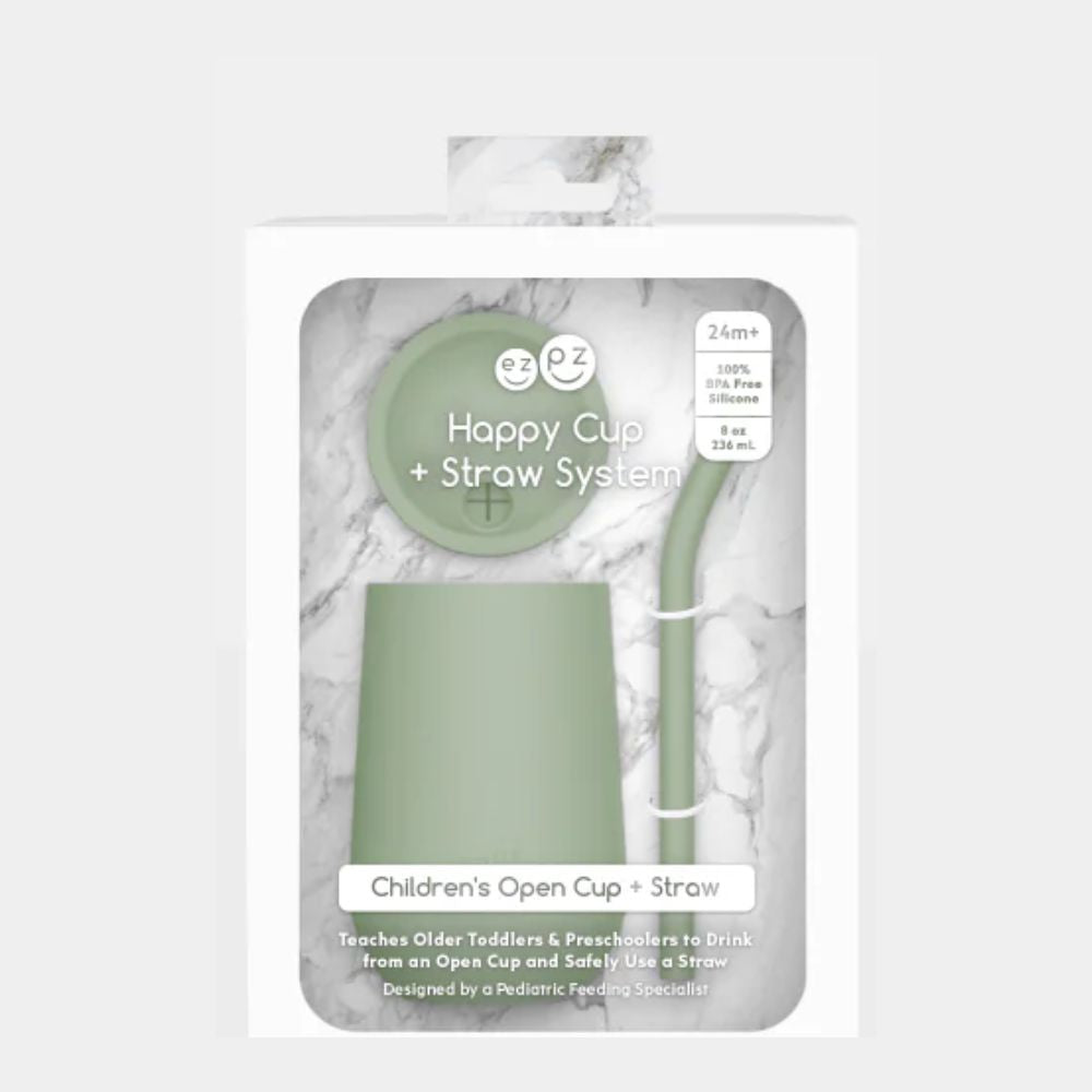 Happy Cup + Straw System for Preschoolers - Sage